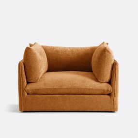 XL fauteuil Malo in getextureerd fluweel