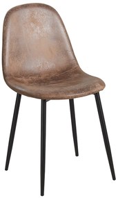 Zwarte Teok Vintage Kunstlederen Stoel