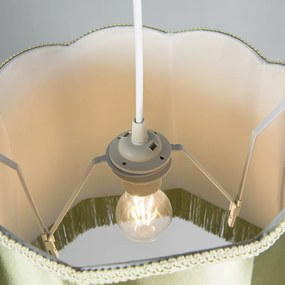 Set van 4 retro hanglampen groen 45 cm - Granny