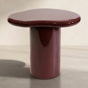 Hoogglans Bijzettafel Organisch 50 Cm Hoog - 59 X 39.5cm.