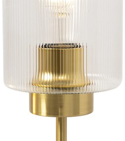 Art Deco tafellamp goud met glas 2-lichts - Laura Art Deco E27 Binnenverlichting Lamp