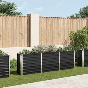 vidaXL Plantenbak verhoogd 240x40x77 cm gegalvaniseerd staal antraciet