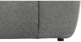 Goossens Excellent Bank Kubus - 30 X 30 Cm Stiksel grijs, stof, 1,5-zits, modern design met chaise longue links