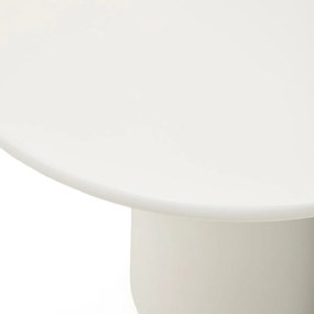 Kave Home Albanella Witte Salontafel Glanzend Cement 65 Cm - 65 X 65cm.