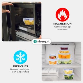 Niceey Meal Prep Bakjes - Set van 8 - Plastic