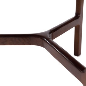 Mazzoni BELLUNO Naturel Noten (Donkerbruin) - HOUTEN SALONTAFEL Ø65 cm ROND MODERN CLASSIC