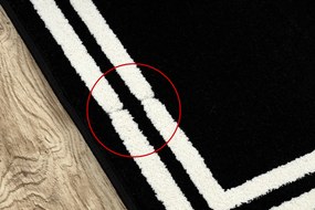 Tapijt HAMPTON Kader zwart - TWEEDE-KLASSE PRODUCT