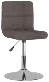 vidaXL Eetkamerstoelen draaibaar 4 st stof taupe