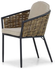 Tuinset 6 personen 220 cm Aluminium/wicker Grijs Lifestyle Garden Furniture Nice/Como