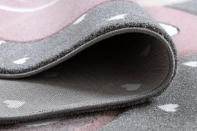 Tapijt PETIT FLAMINGOS Flamingo's  HARTJES grijskleuring