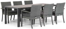 Tuinset 6 personen 217 cm Wicker Grijs Domani Furniture Albergo/Young