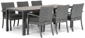 Tuinset 6 personen 217 cm Wicker Grijs Domani Furniture Albergo/Young