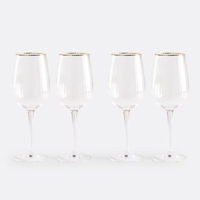Set van 4 wijnglazen Lurik