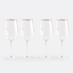 Set van 4 wijnglazen Lurik
