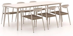 Diningset Manifesto  | 6 personen aluminium | Tuinset stapelbaar | 7-delig | Kees Smit Tuinmeubelen