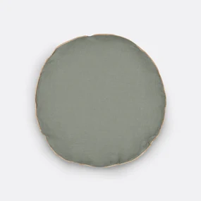 Rond kussen in gewassen linnen, Onega