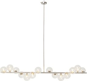 Hanglamp Breed Met Glazen Bollen Chroom
