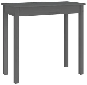 vidaXL Wandtafel 80x40x75 cm massief grenenhout grijs