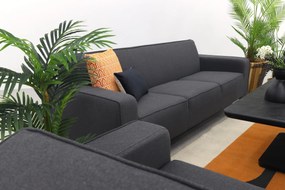 Boavista/Medina stoel-bank loungeset - Sooty - 4-delig verstelbaar