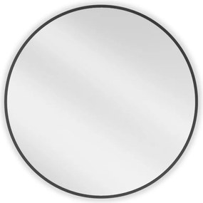 Mexen Loft ronde badkamerspiegel 70 cm, zwarte rand - 9850-070-070-000-70