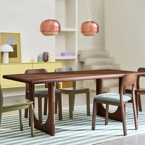 Eettafel, walnootfineer, 6 tot 8 couverts, DOUVE
