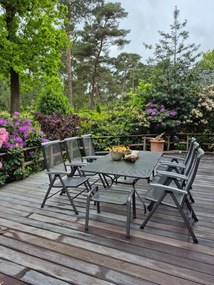 Royal Garden Balero strekmetaal verstelbare tuinstoel - Antraciet