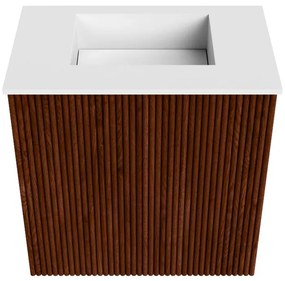 Mondiaz Joya 40cm toiletmeubel ruby met wastafel faye midden zonder kraangat talc