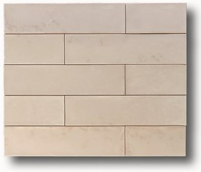 Wandtegel 7,5x30 Cm Cifre Drop Ivory Glans RBT147