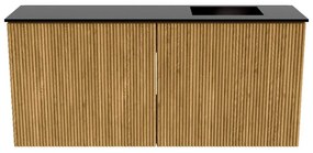 Mondiaz Joya 90cm toiletmeubel oak met wastafel faye rechts zonder kraangat urban