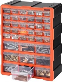 VEVOR opbergdoos voor kleine onderdelen met 39 lades, PP-assortimentsdoos geschikt voor wandmontage, draagvermogen van 10 kg, sorteerdoos met dubbel vergrendelingsmechanisme, opbergvak voor schroeven, gereedschap en kleine onderdelen.