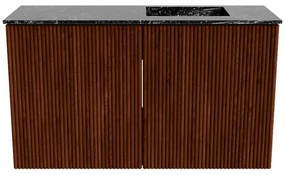 Mondiaz Joya DLux 70cm toiletmeubel ruby met wastafel faye rechts 1 kraangat lava