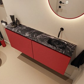 Mondiaz Ture DLux toiletmeubel 120cm fire met wastafel lava rechts zonder kraangat