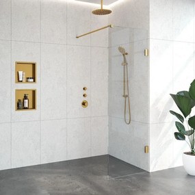 BRAUER Void inloopdouche helder glas 70x200 incl. glascoating PVD goud geborsteld GS-VOI1H70200GG