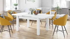 ROYAL wit, eettafel, uitschuifbaar