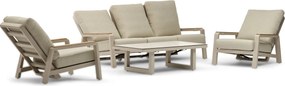 Stoel en Bank Loungeset 5 personen Aluminium Zand/Beige  Osmen Manly