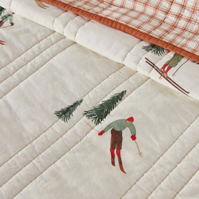 Gewatteerd bedsprei, van katoen, ALPES