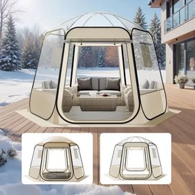 VEVOR Pop-up Bubble Tent, 305 x 275 x 220 cm, Transparante Kampeertent, Tuinkoepel Iglo Tent met Ramen, Sporttent, 540° Panoramisch Uitzicht, voor 4-8 Personen, Terras, Achtertuin