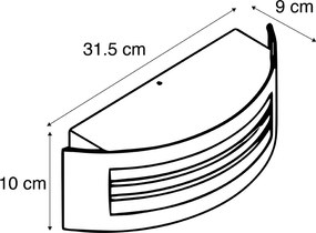 Moderne wandlamp staal RVS IP44 - Sapphire Deluxe