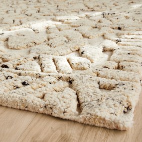 Handgestrikt vloerkleed, zuivere wol met reliëf, Agnix