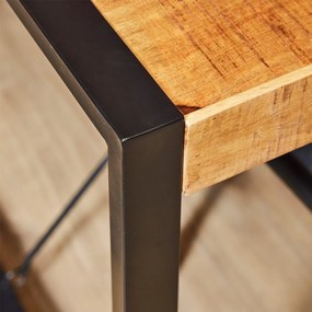 Starfurn Boaz Industriele Eettafel Van Mangohout 140 Cm - 140 X 80cm.
