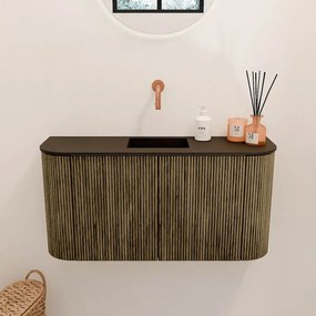 Mondiaz Joya 85cm toiletmeubel ronding links/rechts dusk met wastafel faye midden zonder kraangat urban