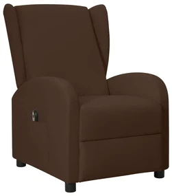 vidaXL Fauteuil elektrisch verstelbaar kunstleer bruin