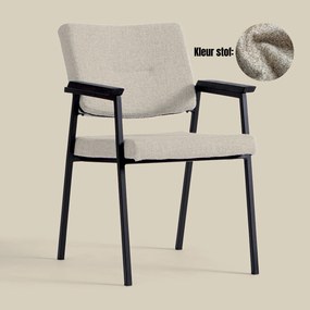 Beige Eetkamerstoel Met Armleuningen