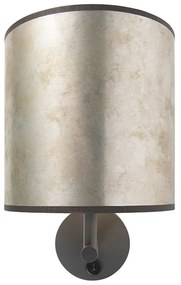 Vintage wandlamp antraciet met zinken kap - Matt Modern E27 rond Binnenverlichting Lamp