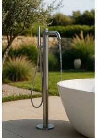 Fortifura Outdoor Vrijstaande Badkraan - RVS316 - Geborsteld RVS PVD (RVS)316 - PVD - Geborsteld RVS ML9011-BN