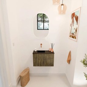 Mondiaz Joya 60cm toiletmeubel dusk met wastafel faye links zonder kraangat urban