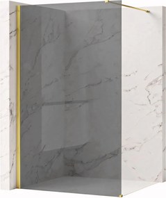 Walk-in douchewand Rea Flexi Grey / Gold 140