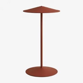 Draadloze Led-tafellamp Van Ijzer Emilein Rood – Klei - Sklum