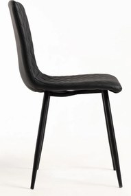 Set 4 Rom Kunstlederen Stoelen
