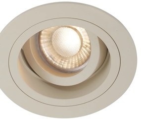 Set van 6 Moderne inbouwspot beige GU10 50mm draai- en kantelbaar - Chuck GU10 Binnenverlichting Lamp